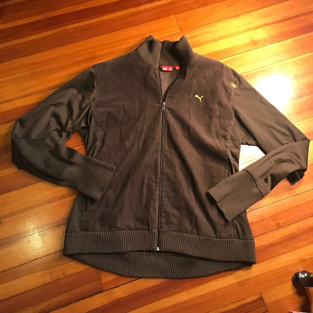 Brown Puma Men’s Zip Up Sweater.
